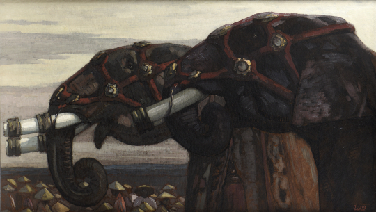 Paul JOUVE (1878-1973) - Éléphants, vers 1924.